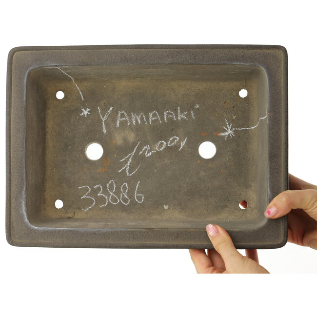 Pot à bonsaï rectangulaire non émaillé de Yamaaki - 312 x 227 x 98 mm