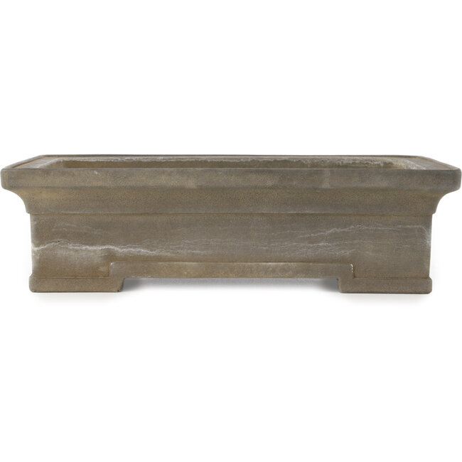 Maceta rectangular sin esmaltar para bonsái de Yamaaki - 307 x 218 x 83 mm