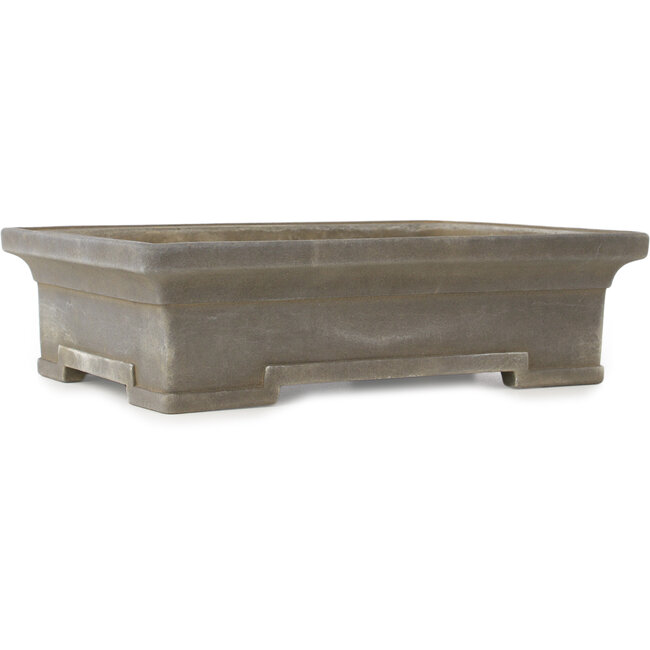 Maceta rectangular sin esmaltar para bonsái de Yamaaki - 307 x 218 x 83 mm
