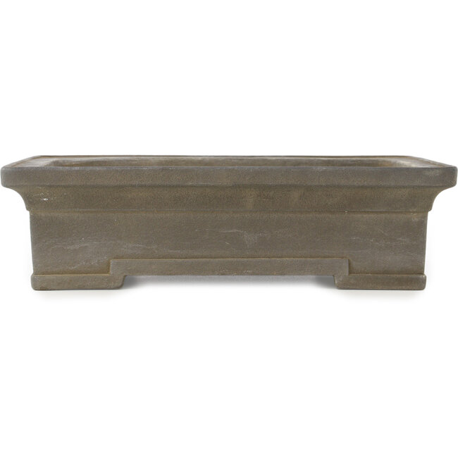 Rectangular unglazed bonsai pot by Yamaaki - 308 x 222 x 83 mm