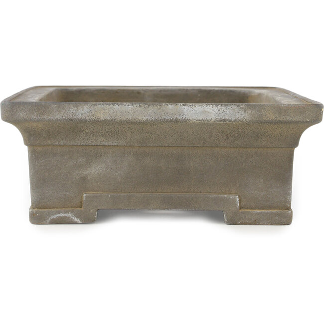 Rechthoekige ongeglazuurde bonsaipot van Yamaaki - 308 x 222 x 83 mm