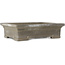 Rectangular unglazed bonsai pot by Yamaaki - 308 x 222 x 83 mm
