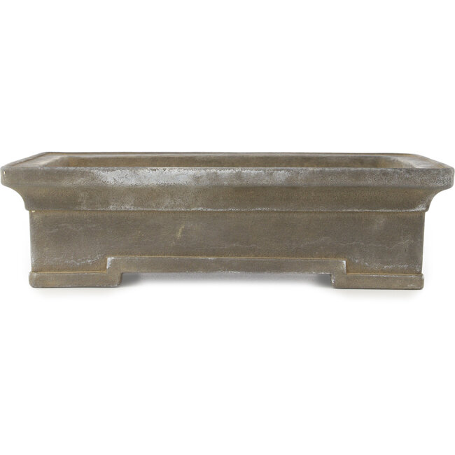 Rectangular unglazed bonsai pot by Yamaaki - 308 x 222 x 83 mm