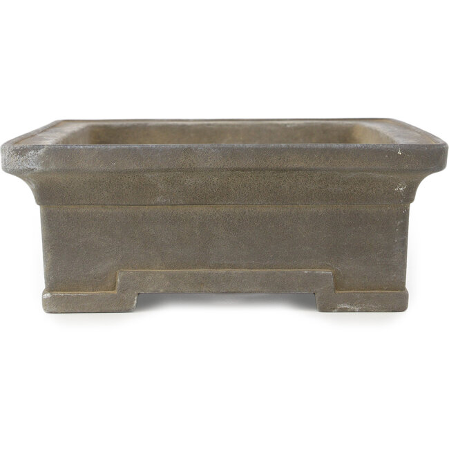 Rectangular unglazed bonsai pot by Yamaaki - 308 x 222 x 83 mm