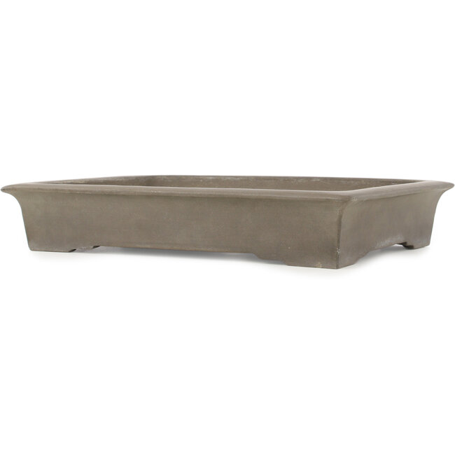Rectangular unglazed bonsai pot - 402 x 294 x 65 mm