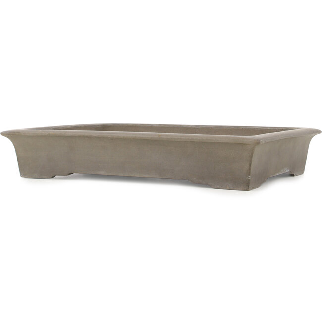 Rectangular unglazed bonsai pot - 402 x 294 x 65 mm