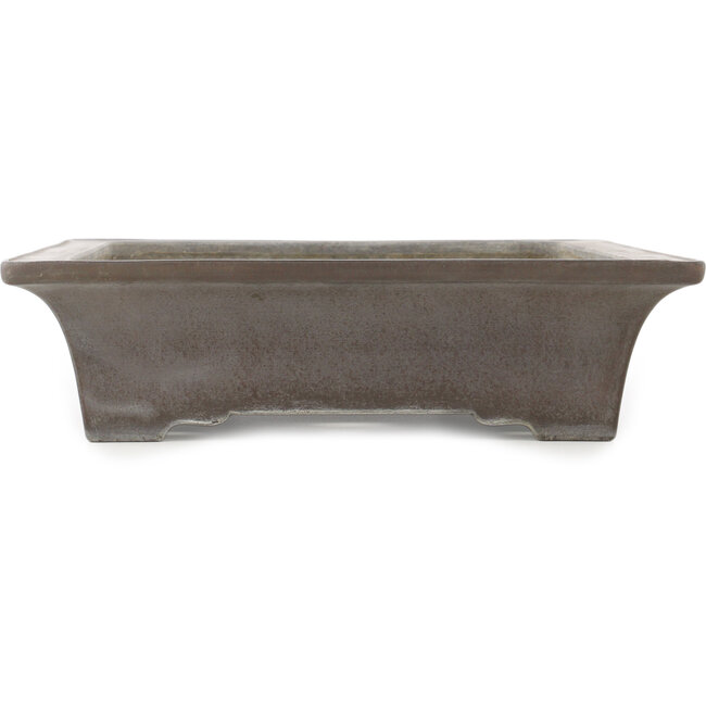 Rectangular unglazed bonsai pot by Eiraku - 460 x 343 x 75 mm