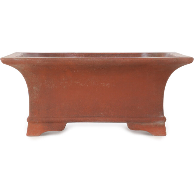 Rectangular unglazed bonsai pot by Izumi - 391 x 286 x 167 mm
