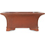Rectangular unglazed bonsai pot by Izumi - 391 x 286 x 167 mm
