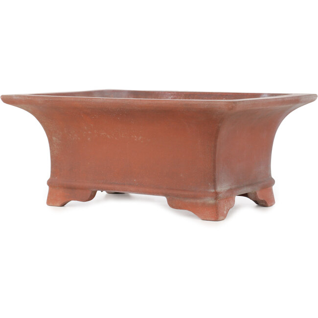 Rechthoekige ongeglazuurde bonsaipot van Izumi - 391 x 286 x 167 mm