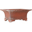 Rectangular unglazed bonsai pot by Izumi - 391 x 286 x 167 mm