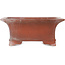 Rectangular unglazed bonsai pot by Izumi - 391 x 286 x 167 mm