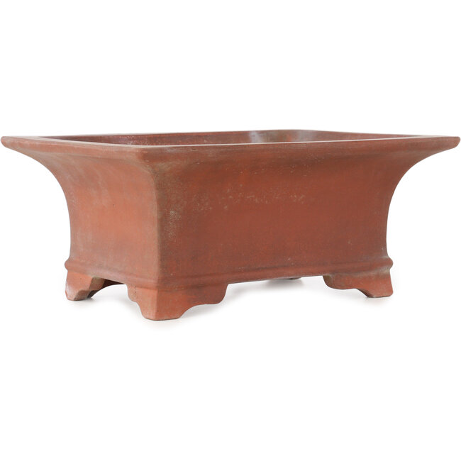 Rectangular unglazed bonsai pot by Izumi - 391 x 286 x 167 mm