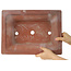 Pot à bonsaï rectangulaire non émaillé par Izumi - 391 x 286 x 167 mm
