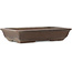 Rectangular unglazed bonsai pot - 355 x 223 x 67 mm