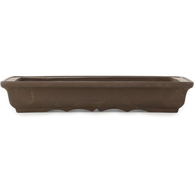 Maceta rectangular sin esmaltar para bonsái de Yamaaki - 328 x 212 x 53 mm