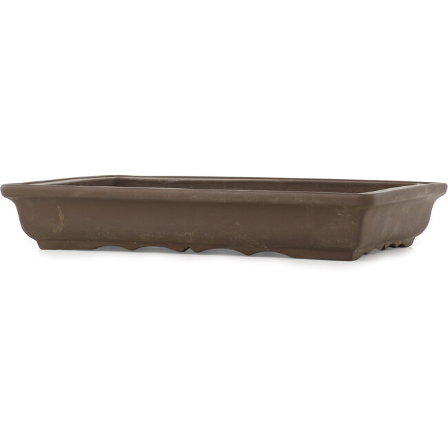 Pot à bonsaï rectangulaire non émaillé de Yamaaki - 328 x 212 x 53 mm