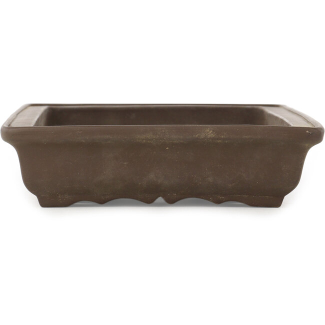 Pot à bonsaï rectangulaire non émaillé de Yamaaki - 328 x 212 x 53 mm