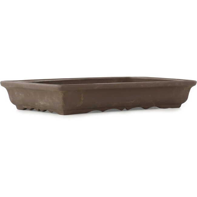Pot à bonsaï rectangulaire non émaillé de Yamaaki - 328 x 212 x 53 mm