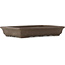 Rectangular unglazed bonsai pot by Yamaaki - 328 x 212 x 53 mm