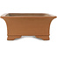 Rectangular unglazed bonsai pot by Shoko - 430 x 315 x 122 mm