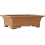 Rectangular unglazed bonsai pot by Shoko - 430 x 315 x 122 mm