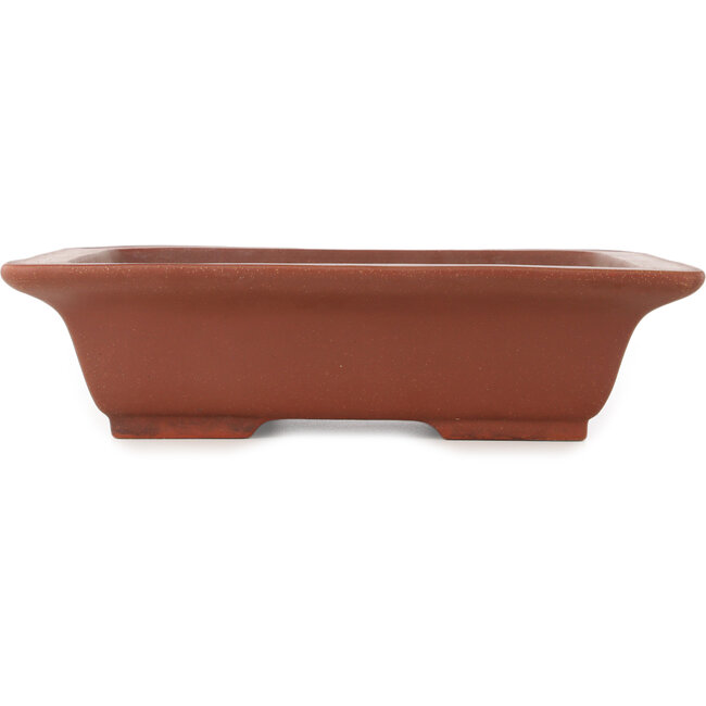 Rectangular unglazed bonsai pot by Shoko - 303 x 243 x 80 mm