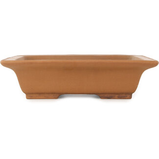 Shoko Maceta para bonsái rectangular sin esmaltar de 305 mm de Shoko, Tokoname, Japón
