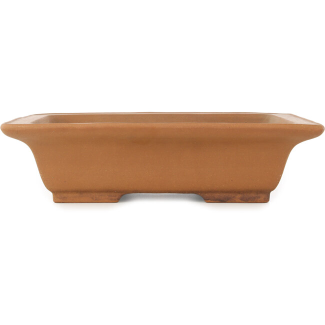 Rectangular unglazed bonsai pot by Shoko - 305 x 245 x 78 mm