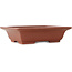 Rectangular unglazed bonsai pot by Shoko - 303 x 243 x 80 mm