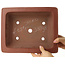 Rectangular unglazed bonsai pot by Shoko - 303 x 243 x 80 mm