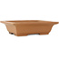 Rectangular unglazed bonsai pot by Shoko - 305 x 245 x 78 mm