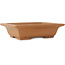 Rectangular unglazed bonsai pot by Shoko - 305 x 245 x 78 mm