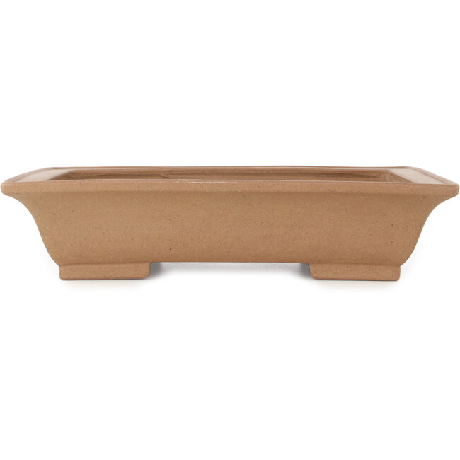 Maceta rectangular sin esmaltar para bonsái de Keizan - 313 x 238 x 70 mm