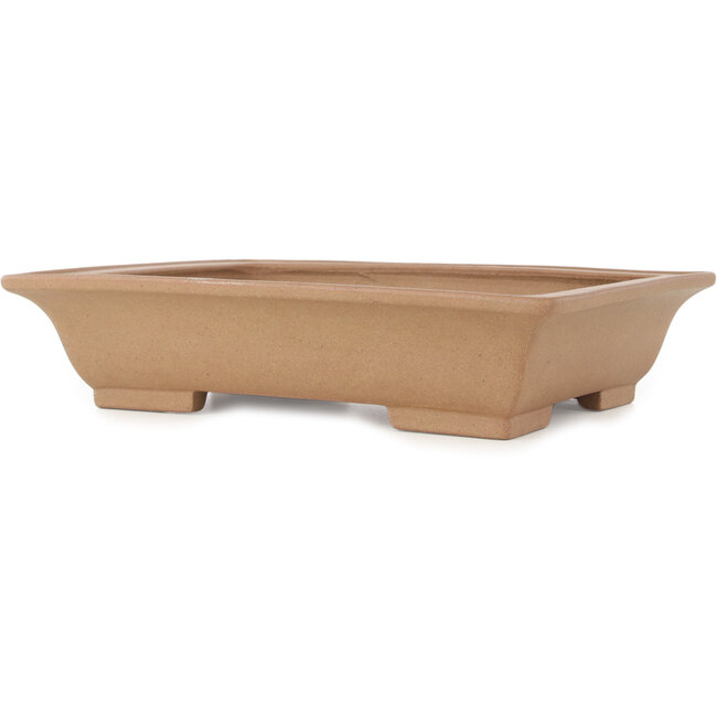Pot à bonsaï rectangulaire non émaillé de Keizan - 313 x 238 x 70 mm