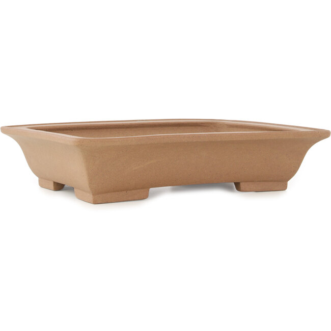 Vaso bonsai rettangolare non smaltato di Keizan - 313 x 238 x 70 mm