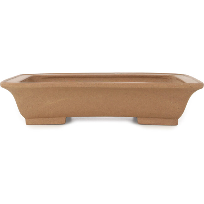 Maceta rectangular sin esmaltar para bonsái de Keizan - 313 x 238 x 70 mm