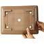 Maceta rectangular sin esmaltar para bonsái de Keizan - 313 x 238 x 70 mm