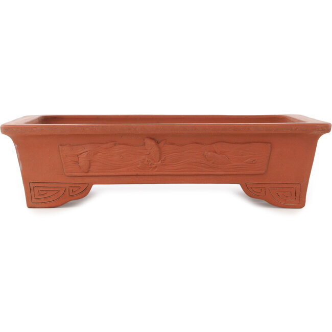 Maceta rectangular sin esmaltar para bonsái de Shoko - 465 x 330 x 120 mm