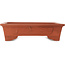 Rectangular unglazed bonsai pot by Shoko - 465 x 330 x 120 mm