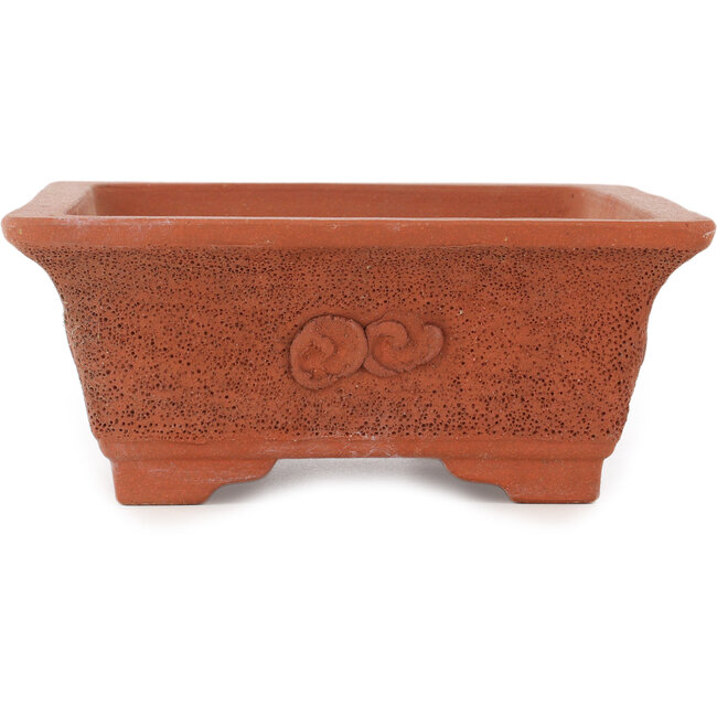 Maceta rectangular sin esmaltar para bonsái de Izumi - 355 x 255 x 105 mm