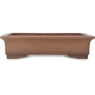 Sanpo(u) Maceta rectangular sin esmaltar para bonsái de 470 mm de Sanpo, Japón
