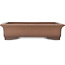 Rectangular unglazed bonsai pot by Sanpo - 470 x 370 x 110 mm