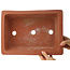 Maceta rectangular sin esmaltar para bonsái de Izumi - 355 x 255 x 105 mm