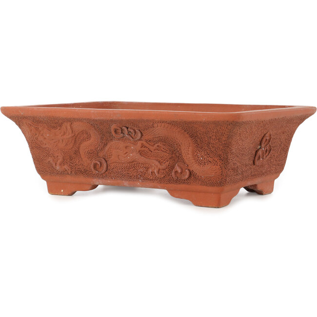 Vaso bonsai rettangolare non smaltato di Izumi - 410 x 310 x 135 mm