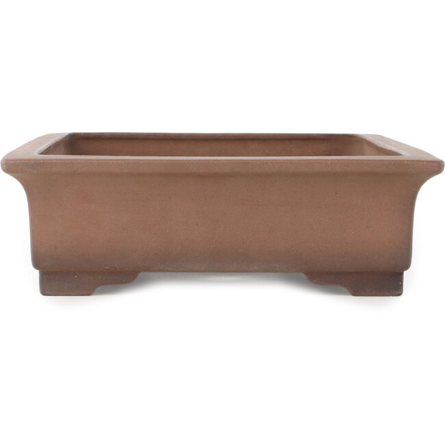 Pot à bonsaï rectangulaire non émaillé de Sanpo - 470 x 370 x 110 mm