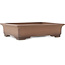 Rectangular unglazed bonsai pot by Sanpo - 470 x 370 x 110 mm