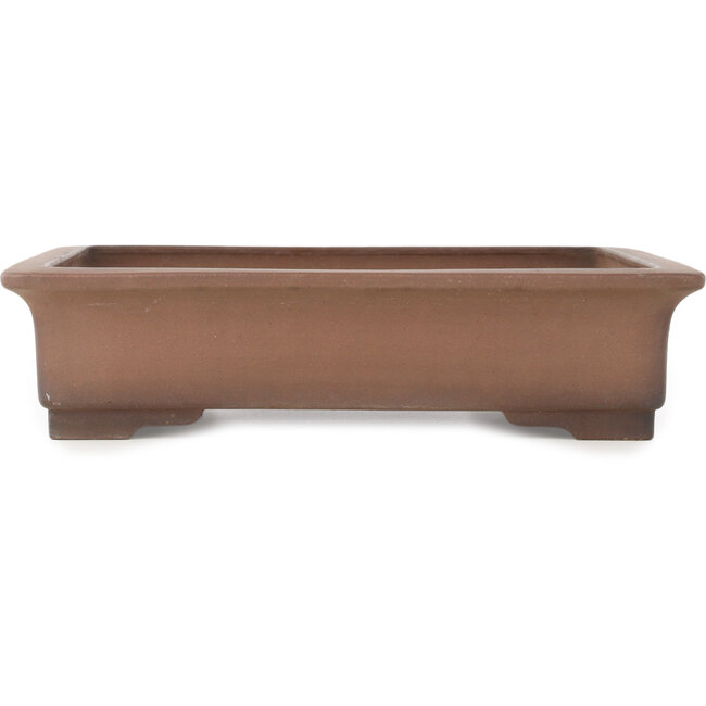 Maceta rectangular sin esmaltar para bonsái de Sanpo - 470 x 370 x 110 mm