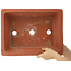 Maceta rectangular sin esmaltar para bonsái de Izumi - 410 x 310 x 135 mm