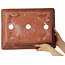 Maceta rectangular sin esmaltar para bonsái de Izumi - 410 x 310 x 135 mm